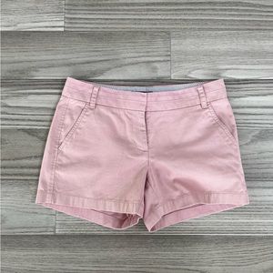 J. Crew 4” Inseam Pink Cotton Chino Shorts Size 4